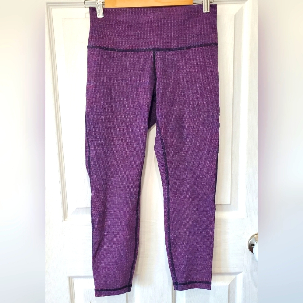 Lululemon High Times Pant Diamond Jacquard Space Dye Naval Blue Size 6